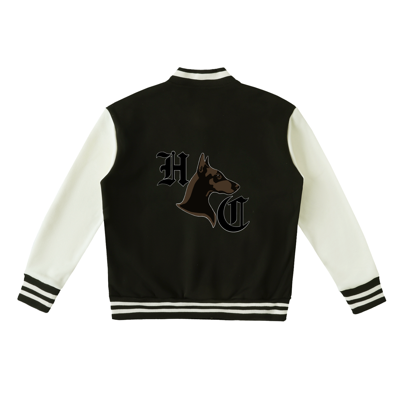 Two-Tone Fleeced Varsity Jacket