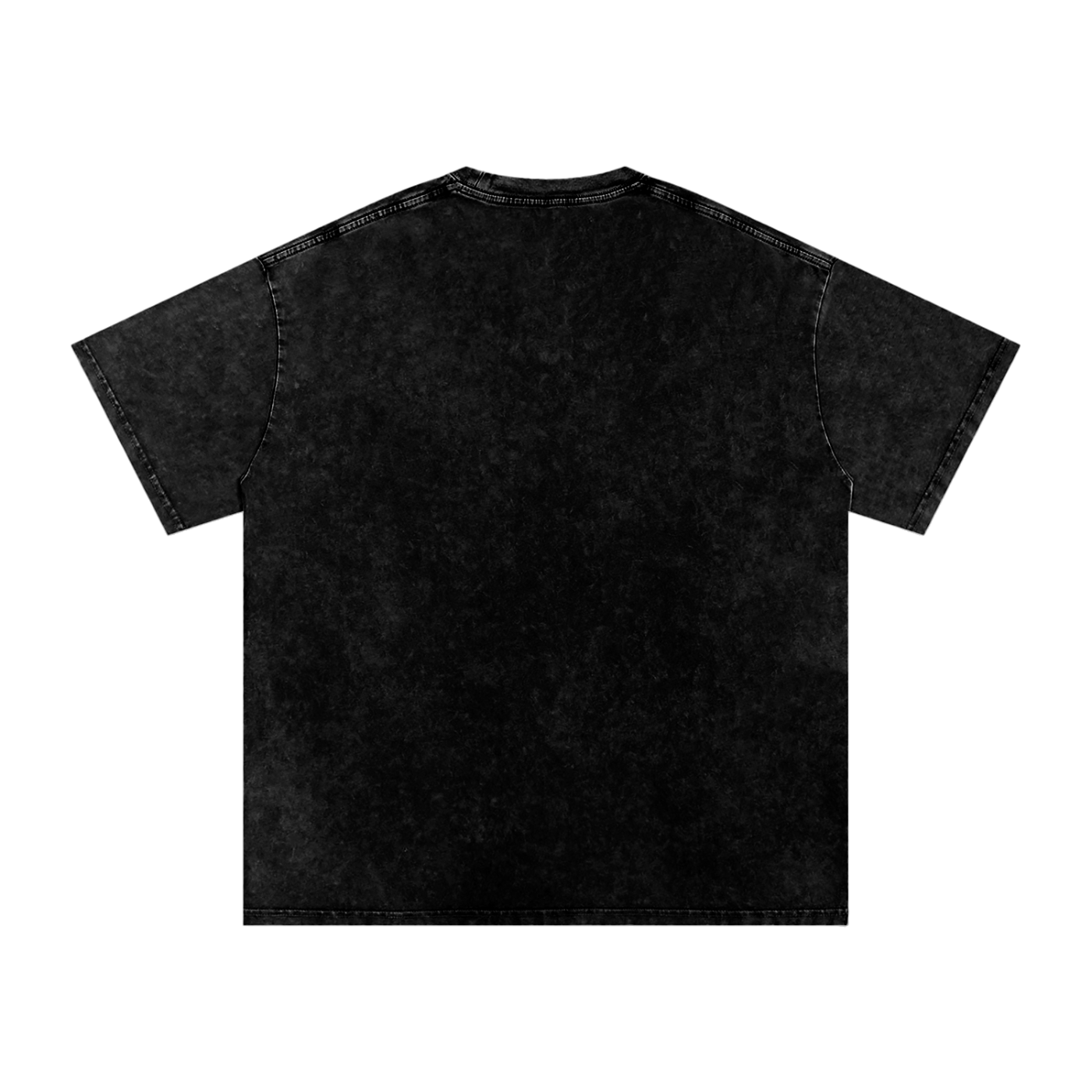 B&W1Front(Snow Washed Oversized Cotton T-Shirt)