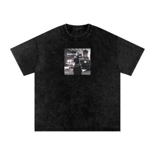 Snow Washed Oversized Cotton T-Shirt