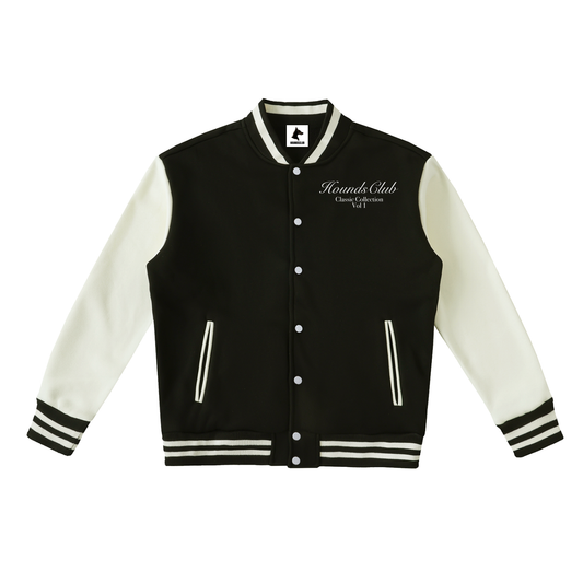 Two-Tone Fleeced Varsity Jacket