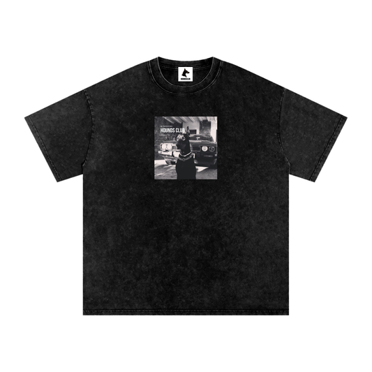 Snow Washed Oversized Cotton T-Shirt